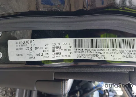 2017 Jeep Cherokee Altitude Fwd from USA, damaged, VIN 1C4PJLABXHW654624